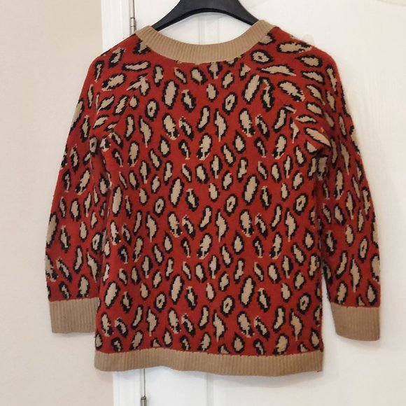 V-Neck Leopard Print Sweater - Picture 2 of 2